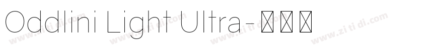 Oddlini Light Ultra字体转换